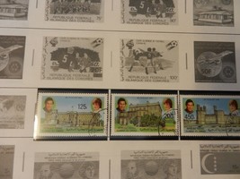Lot of 3 Comoro Islands Prince Charles &amp; Princess Diana Stamps from 1981 - £7.19 GBP