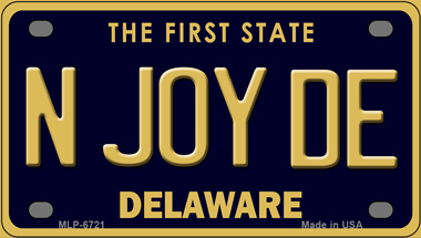 N Joy De Delaware Novelty Mini Metal License Plate Tag - $14.95
