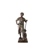 20&quot; Eutrope Bouret(1833-1906) French Bronze Blacksmith Sculpture &quot;Le Tra... - £725.36 GBP