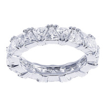 3.50 Carat Trillion Cut Cubic Zirconia Eternity Band in Sterling Silver - £48.24 GBP