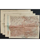 1940s antique WW2 PRISONER WAR CAMP MAPS frankreich westfalen sudbayern ... - £230.76 GBP