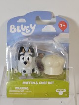 Bluey &amp; Friends Story Starter Pack Figure - Muffin &amp; Chef Hat 2.5” Htf Toy Dog - £11.22 GBP