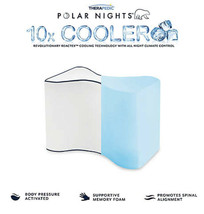 Therapedic Polar Nights Cooling Memory Foam Knee Pillow, 10&quot; x 8&quot; - £26.10 GBP