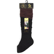 Women&#39;s Fall Winter Leg Warmers Over The Knee One Size Brown W Black New - $12.59