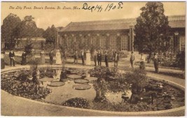 Postcard Lily Pond Shaw&#39;s Garden St Louis Missouri 1908 - £3.87 GBP
