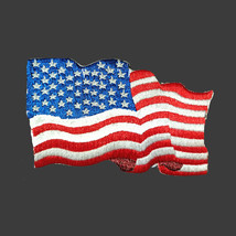 U.S. USA Flag 3D Waving Embroidered Patch Sew-on - £7.77 GBP+