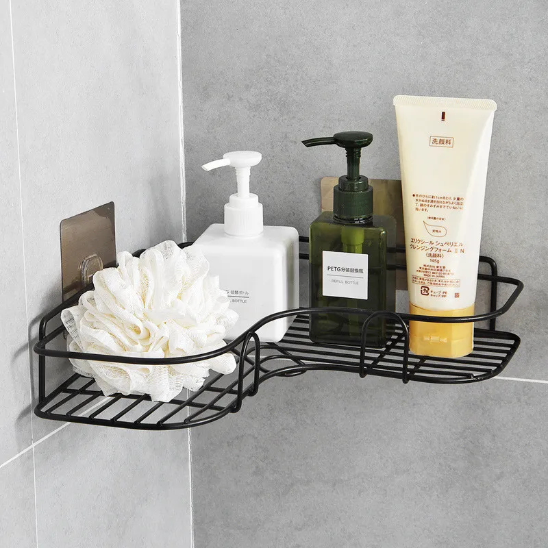 House Home Bathroom Shelves Triangular Corner Shower Shelf Kitchen Organizer No- - £29.53 GBP