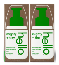 Hello Naturally Fresh Mint Mouthwash Concentrate 3.25oz 2 Pack - £12.04 GBP
