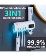 UV Light 4 Toothbrush Holder Electric Cleaner  Automatic Toothpaste Disp... - £11.82 GBP