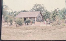 Vintage Color Photo Slide Vietnam War Era Home Shanty House Late 1960s - £15.72 GBP