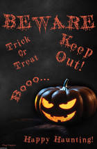 Happy Haunting Halloween Trick Or Treat Double Sided Garden Flag Flag Emotes N - $13.54