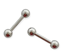 Earrings Stainless Steel 304 Grade Small 3mm Double Ball Barbell Studs Posts - £7.62 GBP