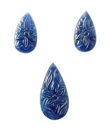 Hand Carved Sapphire, 38.53 Cts., Sapphire, Sapphire Carving Set, Sapphi... - $1,367.70 CAD