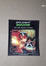 Atari 2600 Berzerk reproduction label - €3,42 EUR