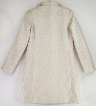 Old Navy Jacket Womens Medium Ivory gold Floral Evening Wear Botton Up Coat - £48.49 GBP