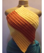 Crochet crop top, summer top, summer vest, halter top - $40.00