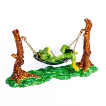 Frog on Tree  LIMITED EDITION Trinket box hand made by keren Kopal &amp; crystal  - £101.91 GBP