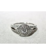 14K White Gold .54 TCW Ladies Diamond Wedding Ring Size 6 1/2 K1461 - £700.65 GBP