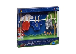 FAIRY GARDEN Miniature ~ Irish Fairy Door – Clothes Line with Male Clothes - £8.75 GBP