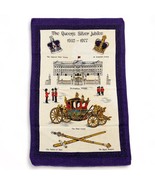 Queens Silver Jubilee Irish Linen Cotton Kitchen Tea Towel England 52-77... - £13.67 GBP