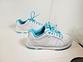 Brunswick Women Size 9.5 Bowling Shoes Strikeforce Raptor Blue White Lac... - $35.99