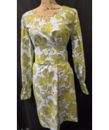 Vintage 70s Hippy Blue Green Floral Midi Dress with Wide Belt Size M/L - $49.50