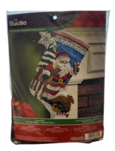 New Bucilla Nordic Santa Felt Stocking Kit 18 inches Christmas - £27.92 GBP