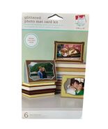 Martha Stewart Photo Mat Card Kit 4 X 6 Photos Adhesive Borders Glitter - $11.14
