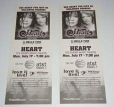 Heart Lot Of 2 Unused 2006 Concert Tickets Ann Wilson Nancy Wilson Love Rules - $9.98