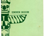 Ember Room Menu Washington Athletic Club 1970&#39;s Seattle Totem Pole Cover - $24.72