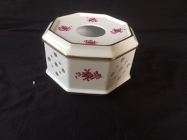 Ancien Porcelaine herend Main Peint Porcelaine Thé Poêle - £179.20 GBP