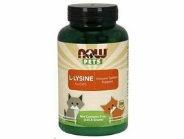 NEW Now Foods Pet Cat L-Lysine Powder for Cats Immune System Support 8oz - £13.38 GBP