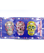 Las Vegas Colorful Skull Magnet Souvenir Set (3 Pack) 3 Inch Tall / each... - £11.80 GBP