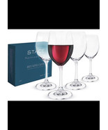 Red Wine Glasses Set of 4 - Premium Crystal - Italian Style 350ml 11.83oz - $282.07 MXN