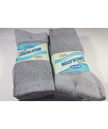 Diabetic Socks CREW Gray 6 Pair Sz 9-11 Healthy Circulation Buruka Non B... - $22.65 CAD