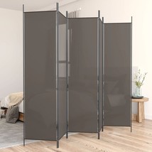  5-Panel Room Divider Anthracite 98.4&quot;x86.6&quot; Fabric - $134.63