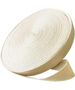 50 Yards Cotton Twill Tape Ribbon 3/4 Inch, Soft Natural Webbing Tape He... - €10,14 EUR