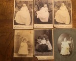 22 Children and Baby Photos on Boards in Folders and Cabinet Cards - £45.04 GBP