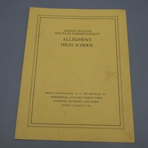 Vintage Allegheny High School Pittsburgh Pennsylvania Commencement Progr... - £34.83 GBP