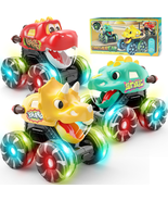 3 Pack Dinosaur Car Toys for Kids Toddlers, Light up Wheels Monster Truc... - €21,15 EUR