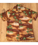 Vintage 70s Rai Nani Mens *Medium* Cruise Ship Palm Tree Hawaiian Shirt ... - £58.19 GBP