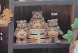 Halloween Bears Ceramic Mold Clay Magic J950 ADORABLE 4x3&quot; - $49.45