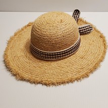 Pol 100% Raffia Straw Handmade Hat flexible. Perfect shape. Brim 4&quot; - £19.18 GBP