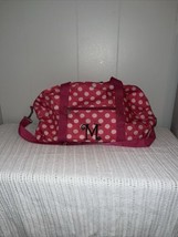 Pink Polka Dot Duffle Bag With Black M - $17.77