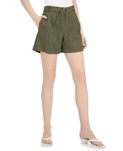 MSRP $60 Inc International Concepts Womens High Rise Belted Shorts Green Size 14 - £9.77 GBP