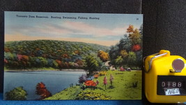 STD Vintage Tionesta Dam Reservoir Tionesta Lake Pennsylvania Unposted Linen - £0.87 GBP