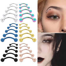 2PCS Stainless Steel Helix Goth Navel Belly Button Rings Eyebrow Nipple Piercing - £1.08 GBP+
