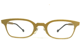 Vintage La Eyeworks Brille Rahmen SANTO 486 Gelbgold Gepunktet 45-24-135 - $69.28