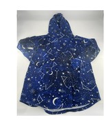 Lularoe Hacci Amber Hoodie Womens Large Blue White Starry Moon Pullover ... - $11.30