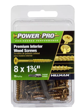 Hillman 42469 Power Pro Premium Interior Wood Screws, #8 x 1-3/4 in., 75... - $29.18 CAD